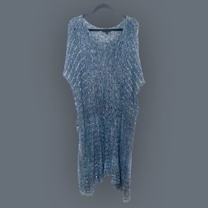 Blue Long Tunic Sweater